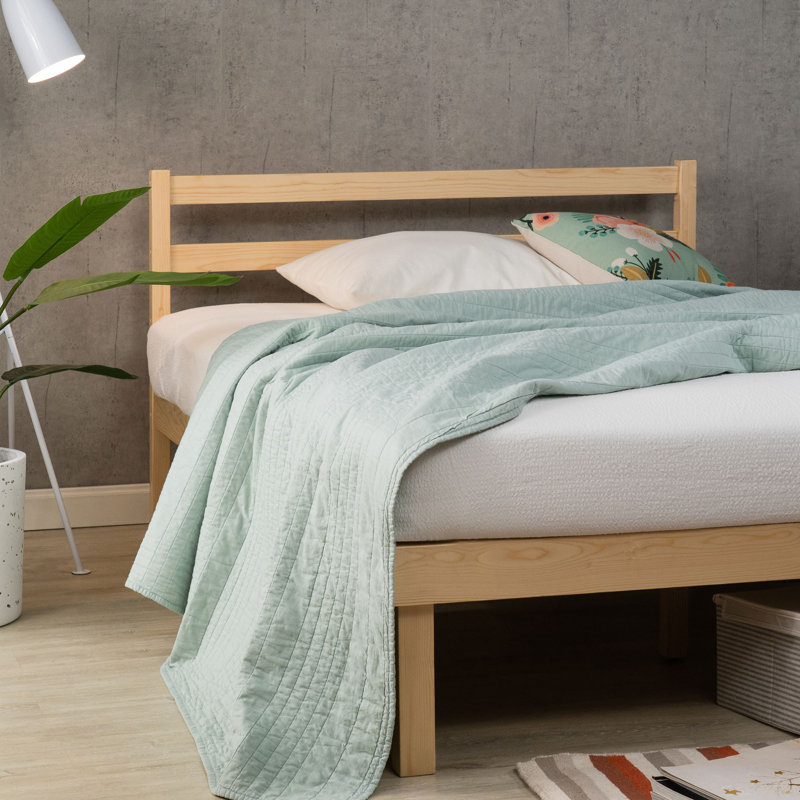 Zinus Robin 35 inch Wood Platform Bed Frame with Headboard & Reviews